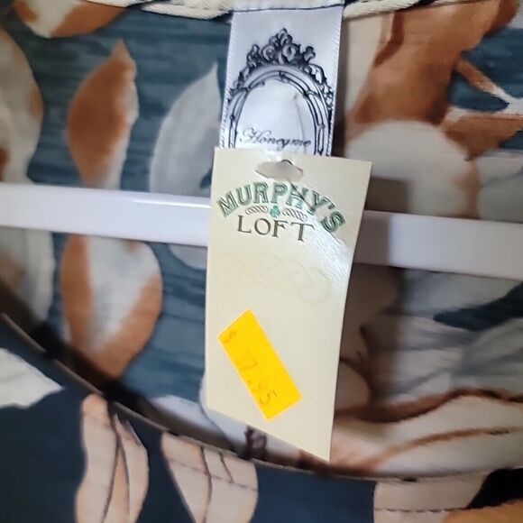 Honeyme Oversized Womens Dress Midi Pockets Floral Size Small Ruffle Sleeves NWT - Picture 6 of 11